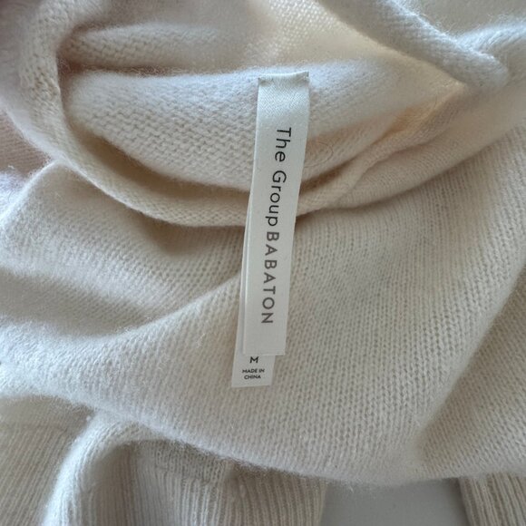 Aritzia Luxe Cashmere Format Turtleneck Heather Light Birch Medium - Picture 5 of 7